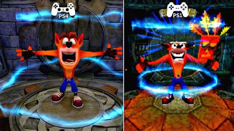 Crash Bandicoot 2 N Sane Trilogy Remaster PS4 Vs PS1 Graphics