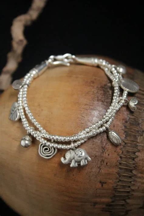 S925 pure silver bracelet female Thai silver elephant elephant bracelet ...