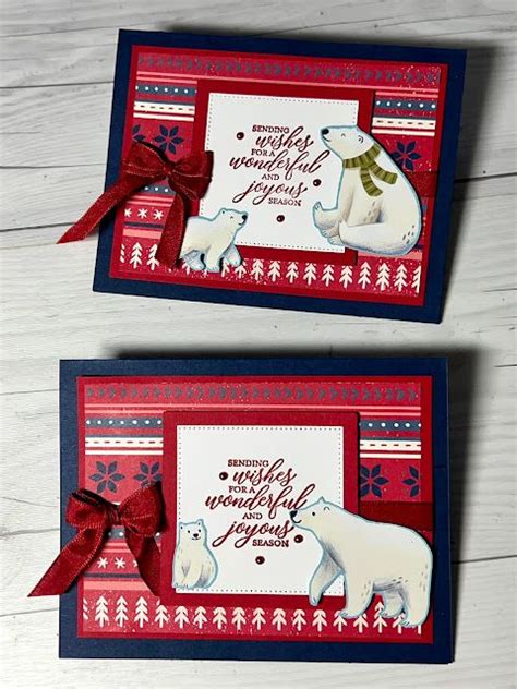 Polar Bear Themed Holiday Card Idea Using Beary Christmas Suite From