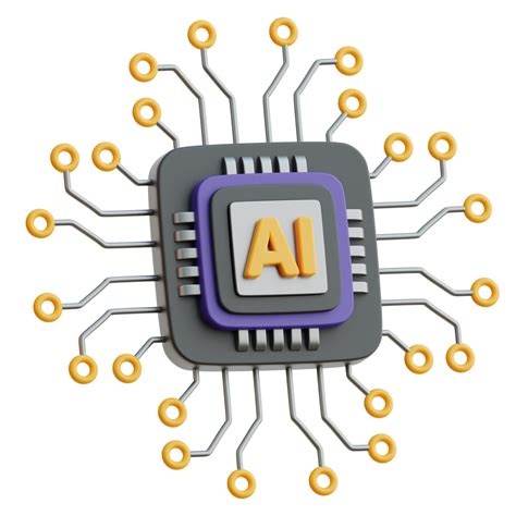 Ai Chip Circuit 3d Icon Illustrations 28754414 Png