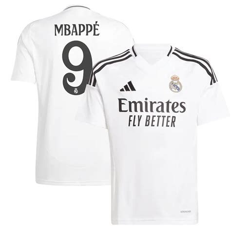 Kylian Mbappe Real Madrid Youth Home Jersey 2024/25 – Eurosport Soccer ...