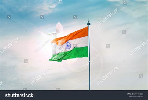 India Flag Flying Stock Photo 1200157555 | Shutterstock