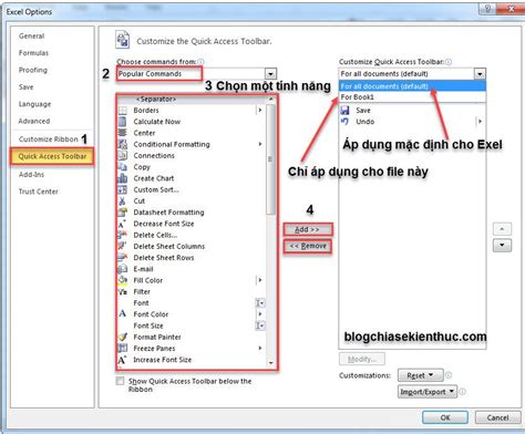 T Y Ch Nh Thanh C Ng C Quick Access Toolbar Trong Excel Word