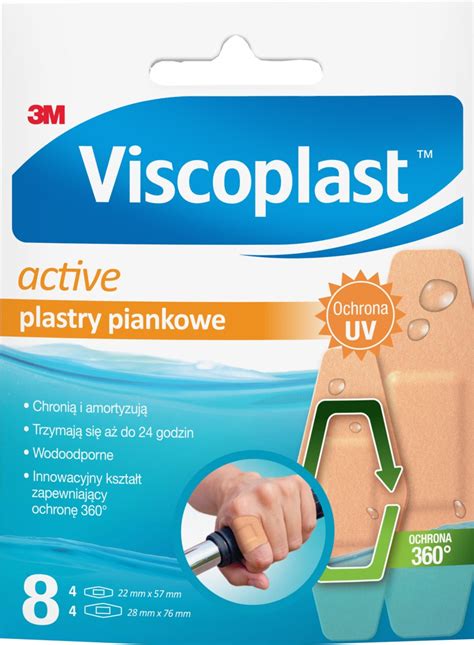 Wyrób medyczny Viscoplast Active plastry piankowe 2 rozmiary