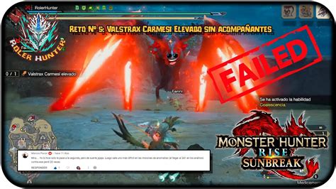 MONSTER HUNTER RISE SUNBREAK RETO Nº 5 VALSTRAX CARMESÍ ELEVADO