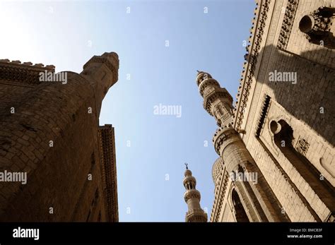 Minarets Of Al Rifai Mosque And Sultan Hassan Mosque Cairo Egypt