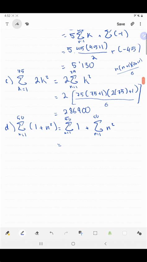 Solved Evaluating Sums Evaluate The Following Expressions By Two Methods I Use Theorem 5 1