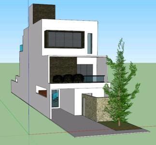 Modern Housing 3D SKP Model For SketchUp Designs CAD