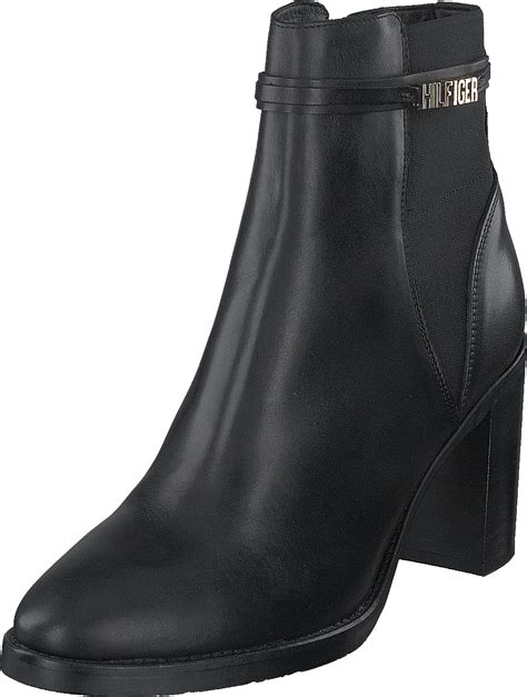 Block Branding High Heel Boot Black Sko Til Enhver Lejlighed Footway