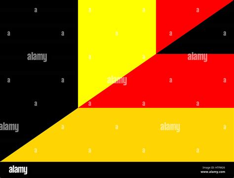 belgium germany neighbor countries half flag symbol Stock Photo - Alamy