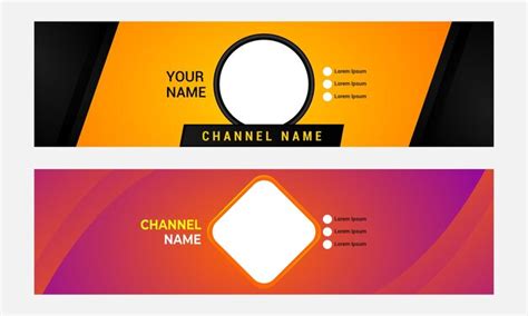 Premium Vector Cover Youtube Channel Template