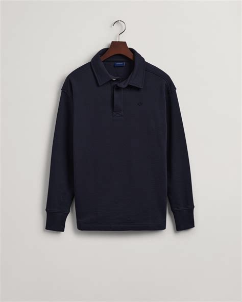 Gant Erkek Lacivert Relaxed Fit Rugby M Pamuk Evening Blue