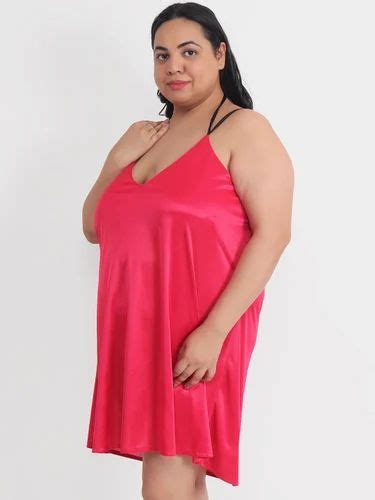 Plus Size Sexy Solid Satin Cherry Babydoll And Bikini Dress Dress For Honeymoon Bb C At