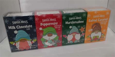SWISS MISS HOT Cocoa Mix Holiday Gift Pack 4 Flavors Christmas Gnomes