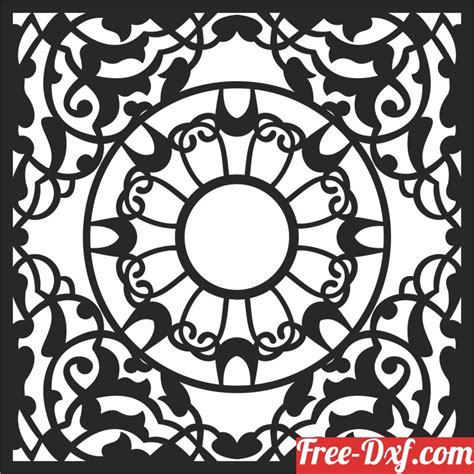 Download mandala Decorative pattern OWPSC High quality free Dxf f