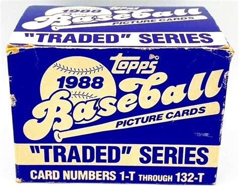 Vintage 1988 Topps Major League Baseball Traded Series Featuring Card