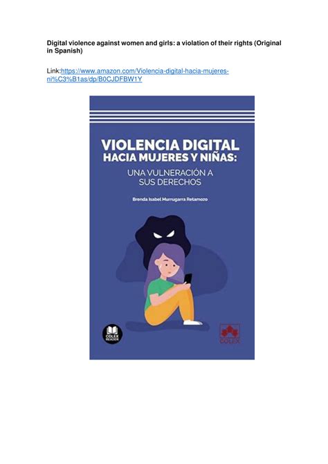 Pdf Violencia Digital Hacia Mujeres Y Niñas Una Vulneración A Sus Derechos