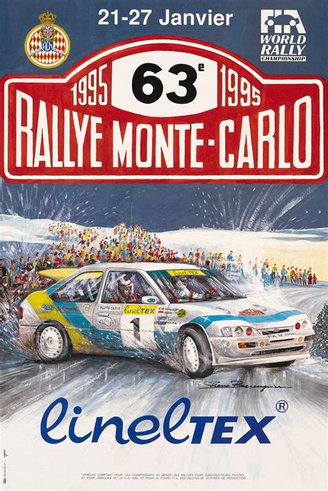 Vintage Poster E Rallye Monte Carlo Lineltex Galerie