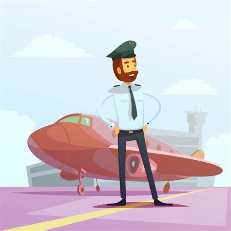 Pilot Cartoon Illustration 478388 Vector Art At Vecteezy