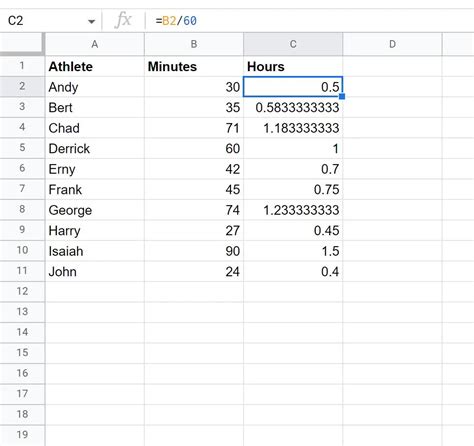 Google Sheets Comment Convertir Des Minutes En Heures Statorials