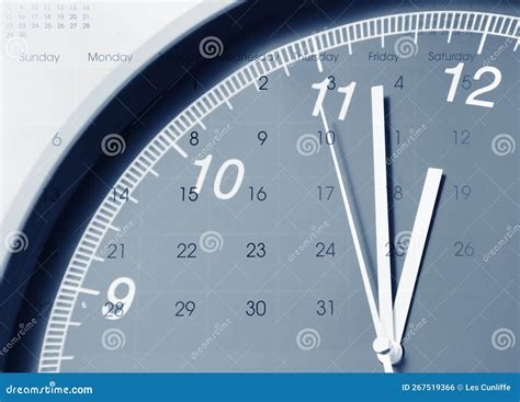 Clock and calendar stock photo. Image of concept, composite - 267519366