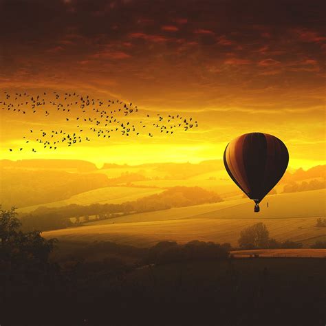 Sunset Balloon Hot Air Ballon Photo Pictures