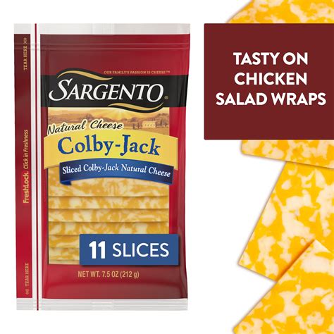 Sargento Sliced Colby Jack Natural Cheese Slices Walmart