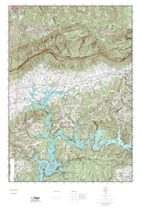 MyTopo Well Spring Tennessee USGS Quad Topo Map