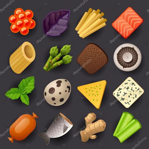 Food Icon Set Stock Vector Image By ©kolopach 64022939