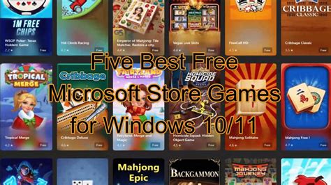 Five Best Free Microsoft Store Games For Windows 10 11 Youtube