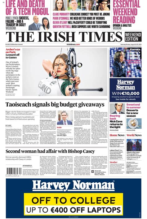 Irish Times Front Page