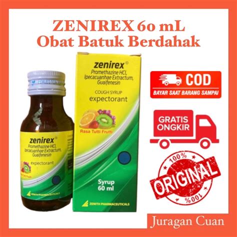 Jual ZENIREX 60 ML Obat Batuk Berdahak Obat Batuk Disebabkan Alergi