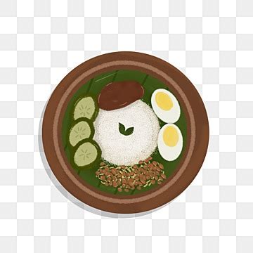 Indonesian Food Nasi Uduk Illustration Indonesian Food Nasi Uduk Png