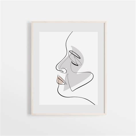 One Line Art Face Ronny Leeper