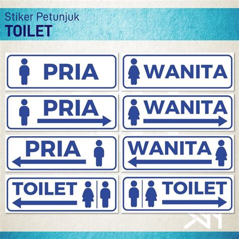 Jual Sticker Stiker Penunjuk Toilet Wc Pria Wanita Tanda Panah