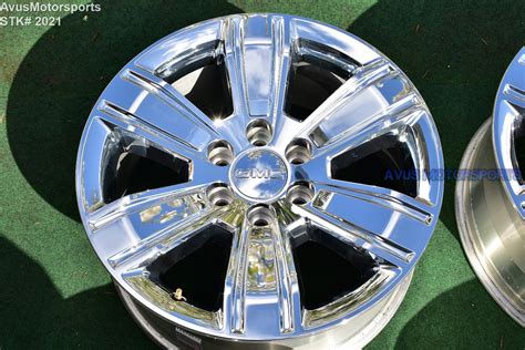 20" GMC Sierra OEM FACTORY Chrome Clad WHEELS Yukon TAHOE SILVERADO ...