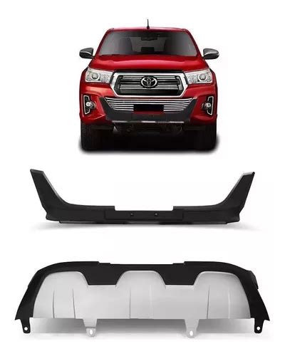 Overbumper Nova Hilux 2019 2020 Front Bumper Preto Prata Parcelamento