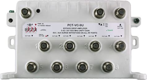 Pct Port Bi Directional Cable Tv Splitter Signal Booster Amplifier