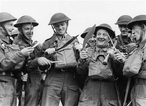 Home Guard Display An Array Of Close Combat Weaponry At A Training