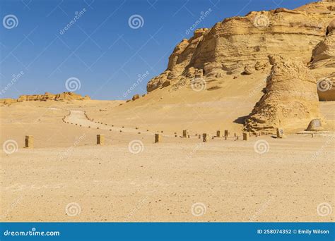 Walking Trail To Fossils at Wadi El-Hitan Paleontological Site Editorial Photography - Image of ...