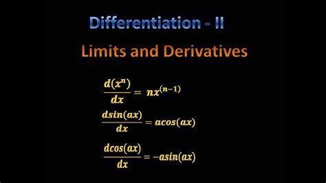 Differentiation Part Ii Derivation Of D X N Dx Nx N And D