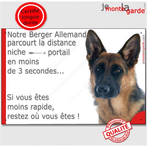 Berger Allemand Poils Courts T Te Pancarte Distance Niche Portail