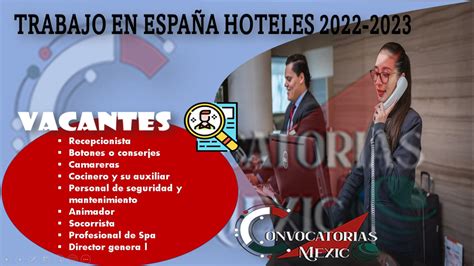 ≫ Trabajo En España Hoteles 2023 2024 ️【 Enero 2025】