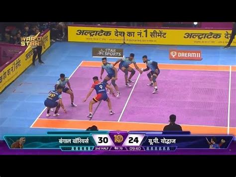 Pro Kabbadi League 2024 UP Yoddhas Vs Bengal Warriors Full Match