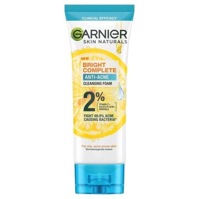 Jual Garnier Bright Complete Anti Acne Cleansing Foam Shopee Indonesia