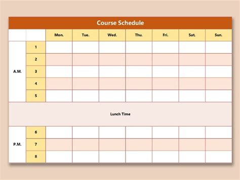 Monthly schedule template excel sheets | WPS Office Academy