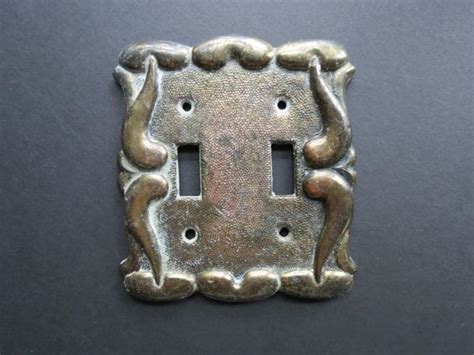 Vintage Brass Switch Plate Retro Metal Lightswitch Cover Etsy