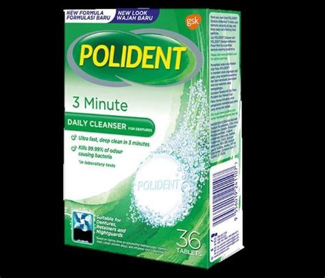 Polident 3 Minute Daily Cleanser 36 Tablets Lazada