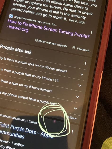 Purple Dot On Iphone Screen Apple Community