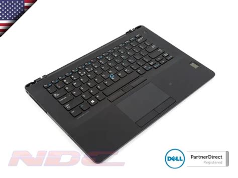 NEW DELL LATITUDE E7470 2 Point Biometric Palmrest US ENGLISH Backlit